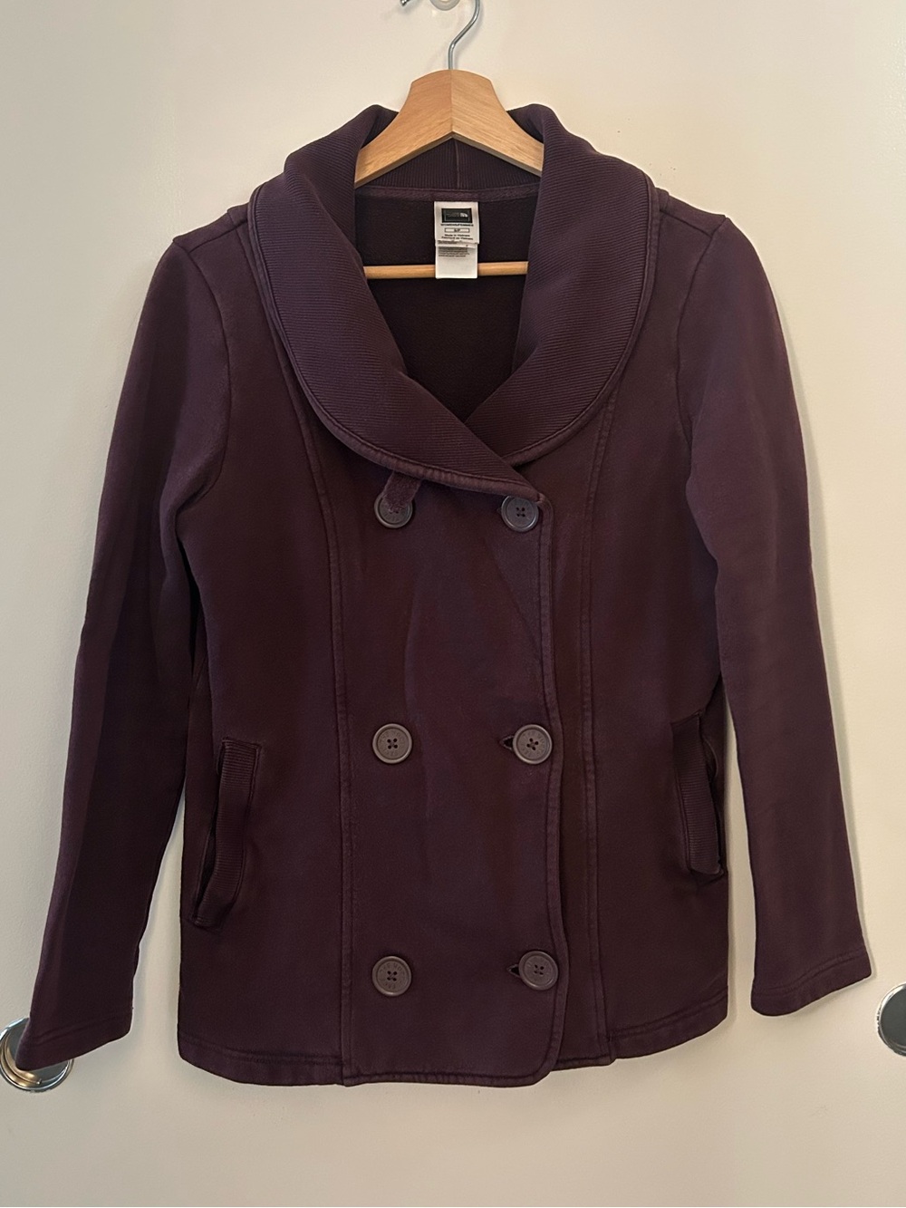 The North Face Women's Angelique Double-Breasted Pea Coat in Purple Size Sm